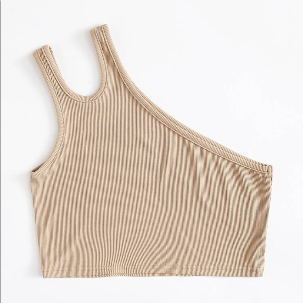 S shein one shoulder crop top